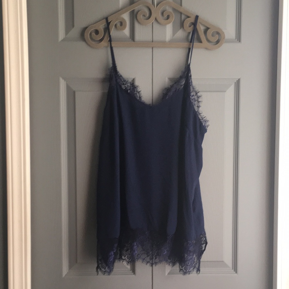 Shinestar navy blue lace camisole